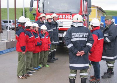 Exercise of the fire department youth Henndorf on the premises of IMB Spirk Ges.m.b.H.